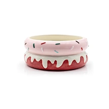 donut-themed bowl,Sweet Treat Holder, pink donut bowl
